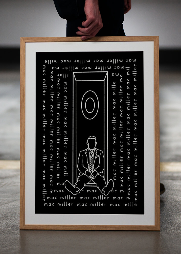 Mac Miller zwart wit