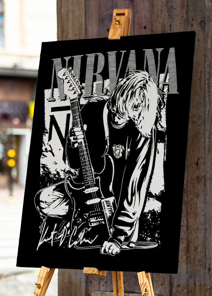 kurtcobain black white