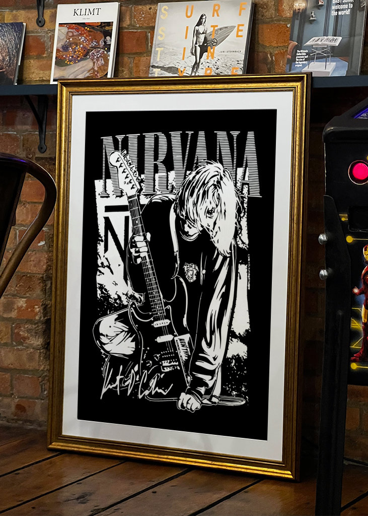 kurtcobain black white