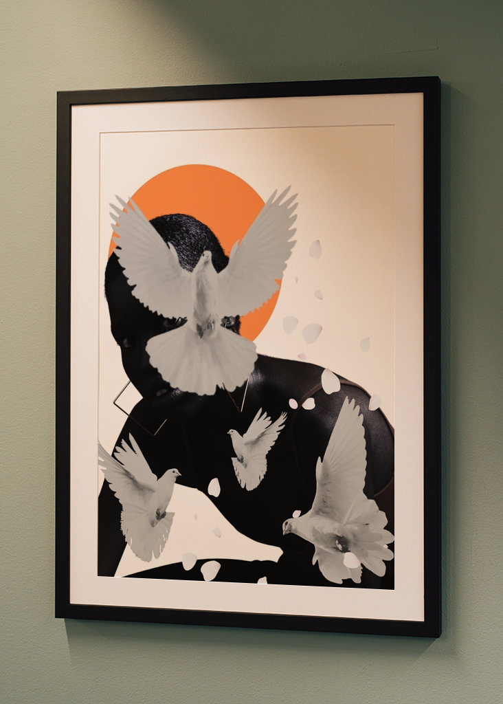 surrealistische Collage der Frau