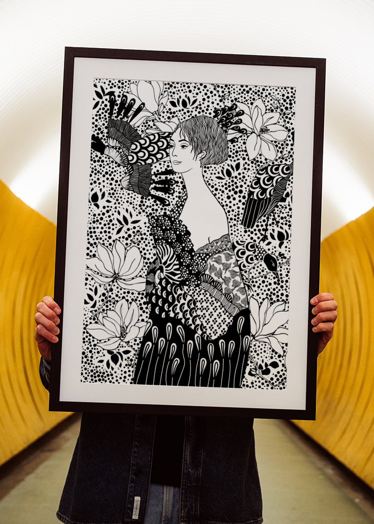 Signora con un ventaglio