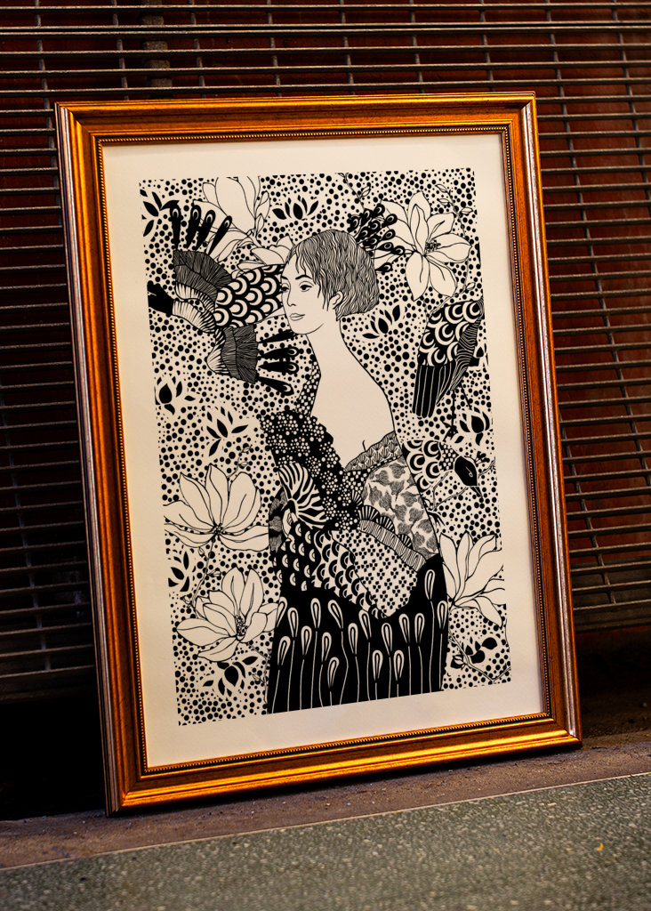 Signora con un ventaglio