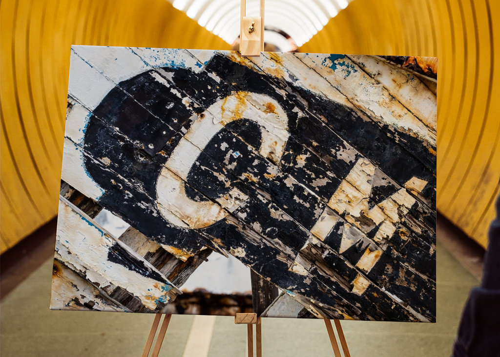 Letters on colorful wood CM