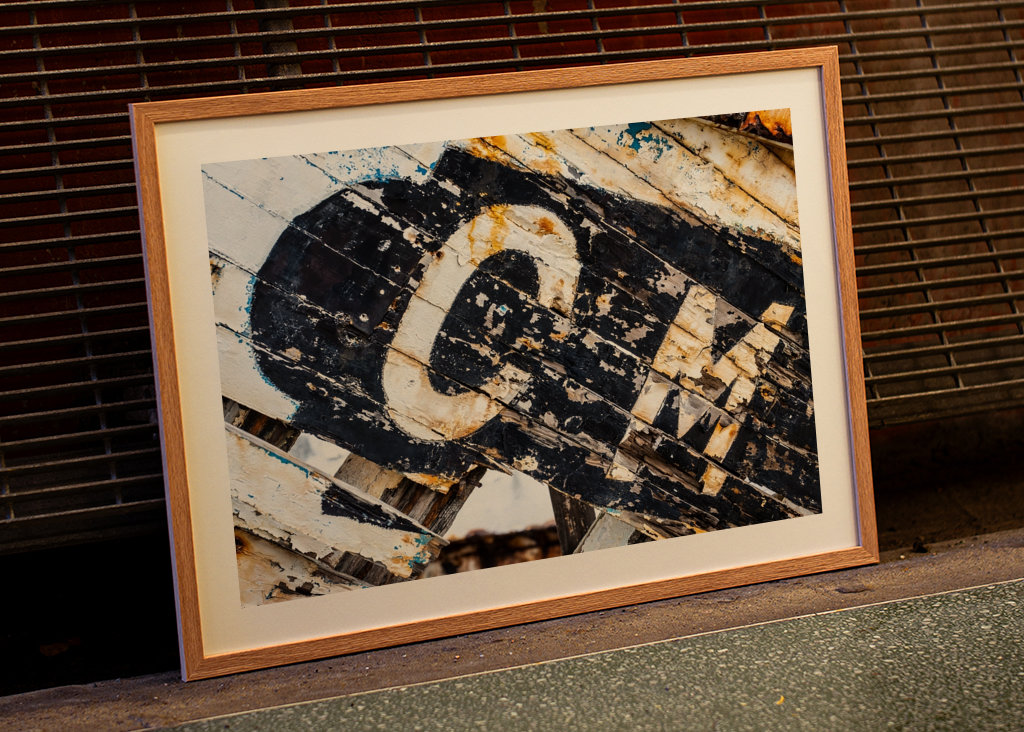 Letters on colorful wood CM