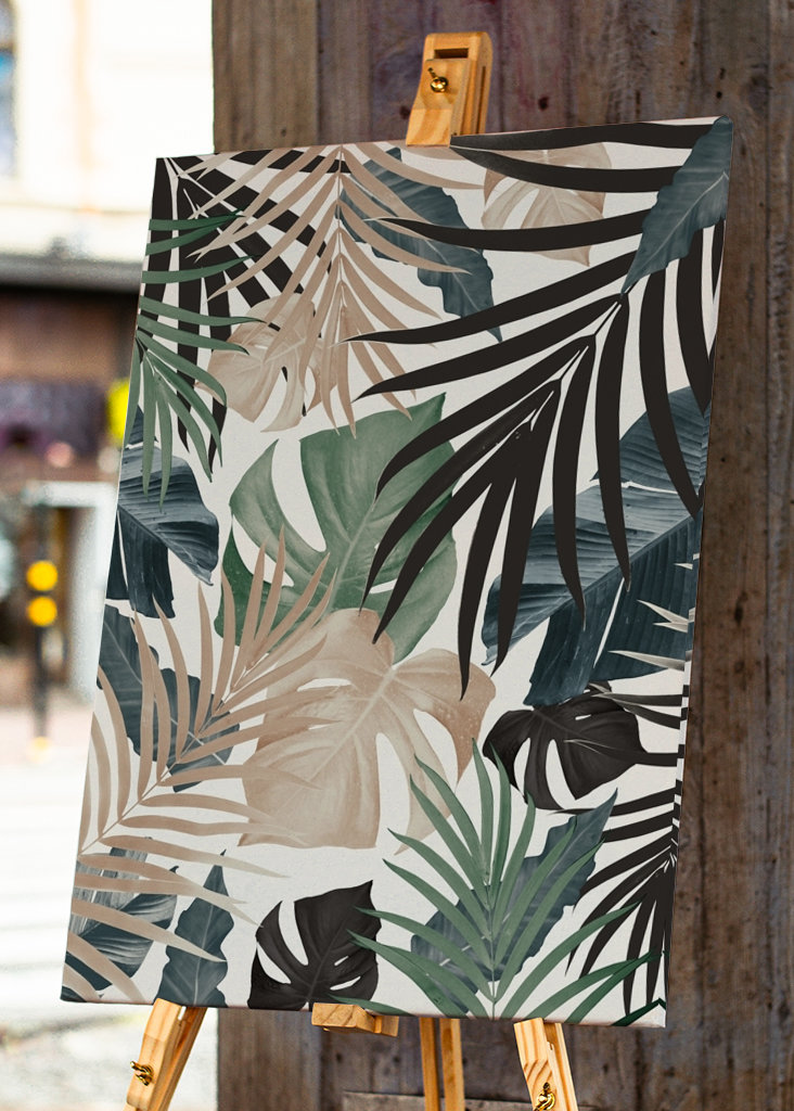 Padrão de folhas tropicais da selva