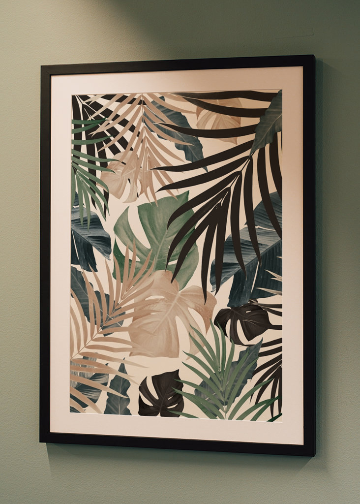 Padrão de folhas tropicais da selva