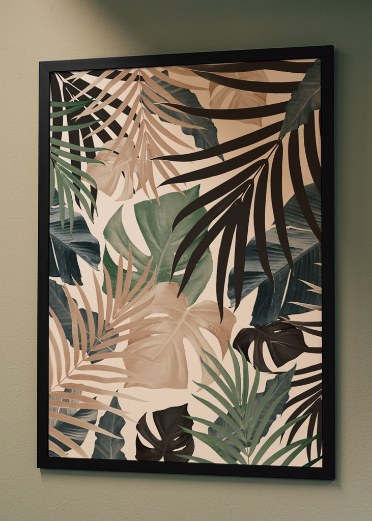 Padrão de folhas tropicais da selva