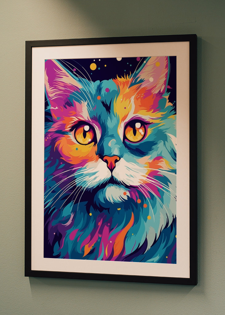 Cute Cat Animal Pop Art