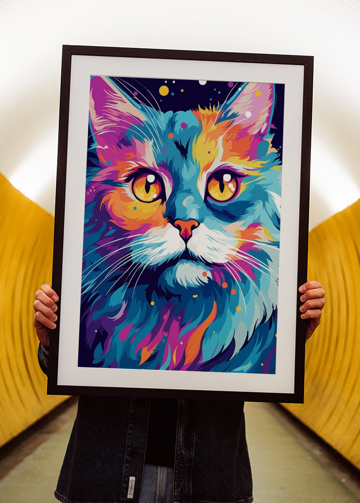 Cute Cat Animal Pop Art