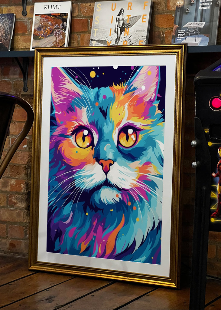 Cute Cat Animal Pop Art