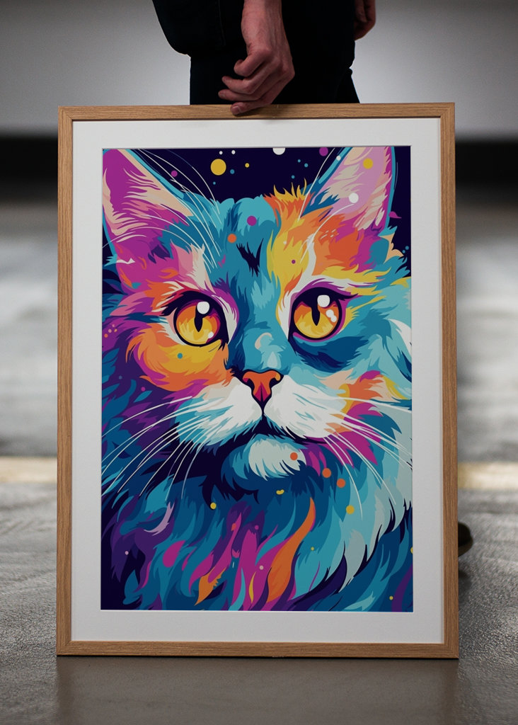 Cute Cat Animal Pop Art