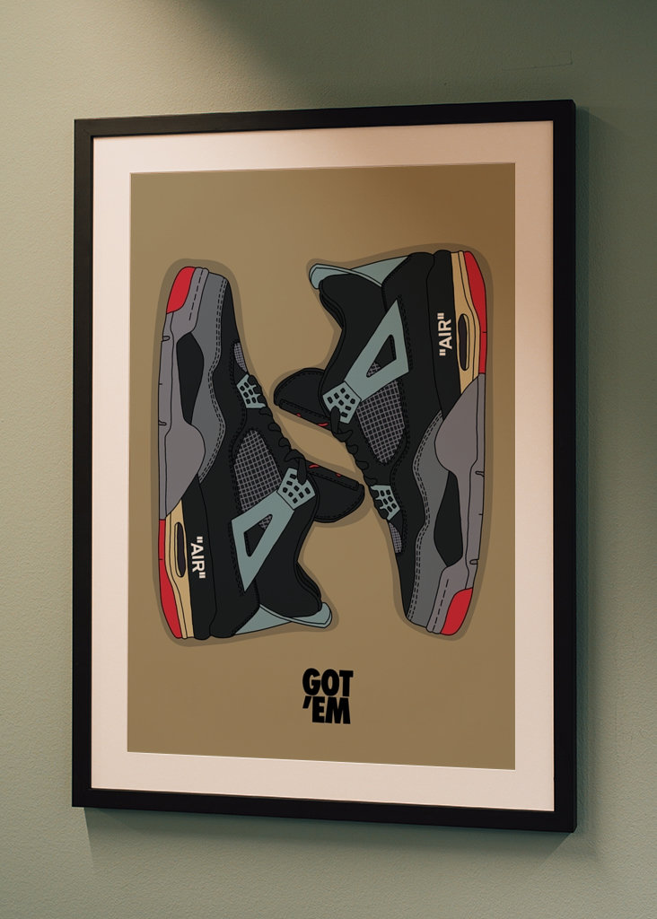 retro 4 off white black dope