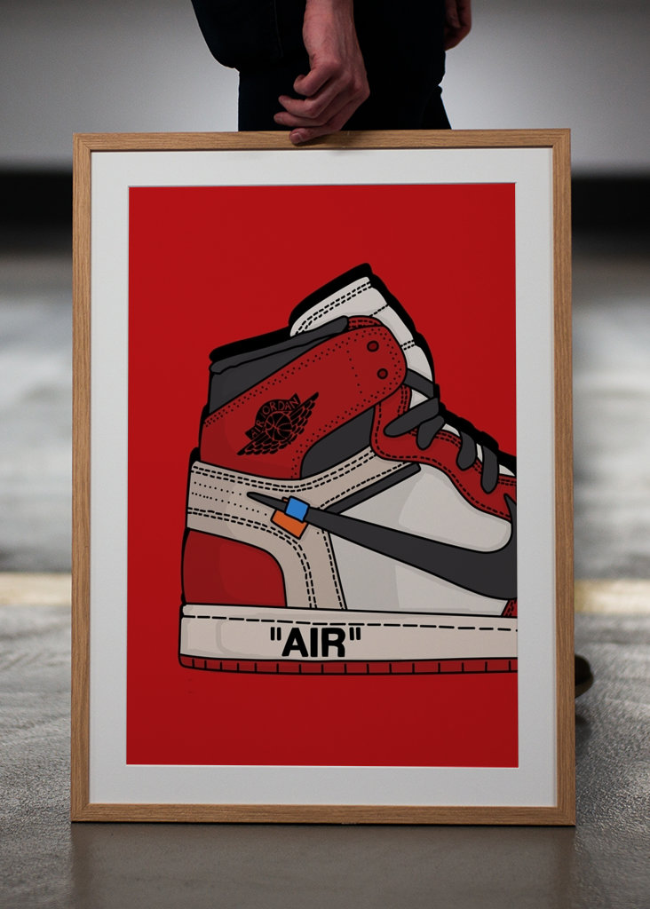 Air Jordan One Rojo roto blanco