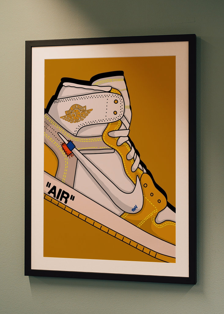 Jordan One Off Weiß Gelb