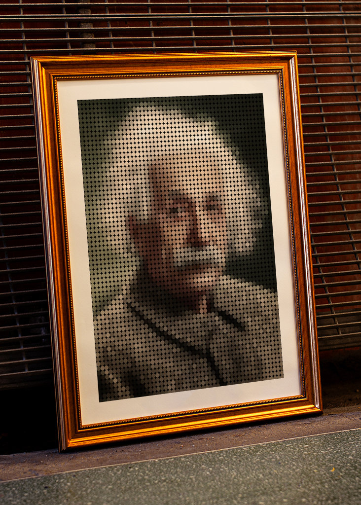 Albert Einstein in Style Dots