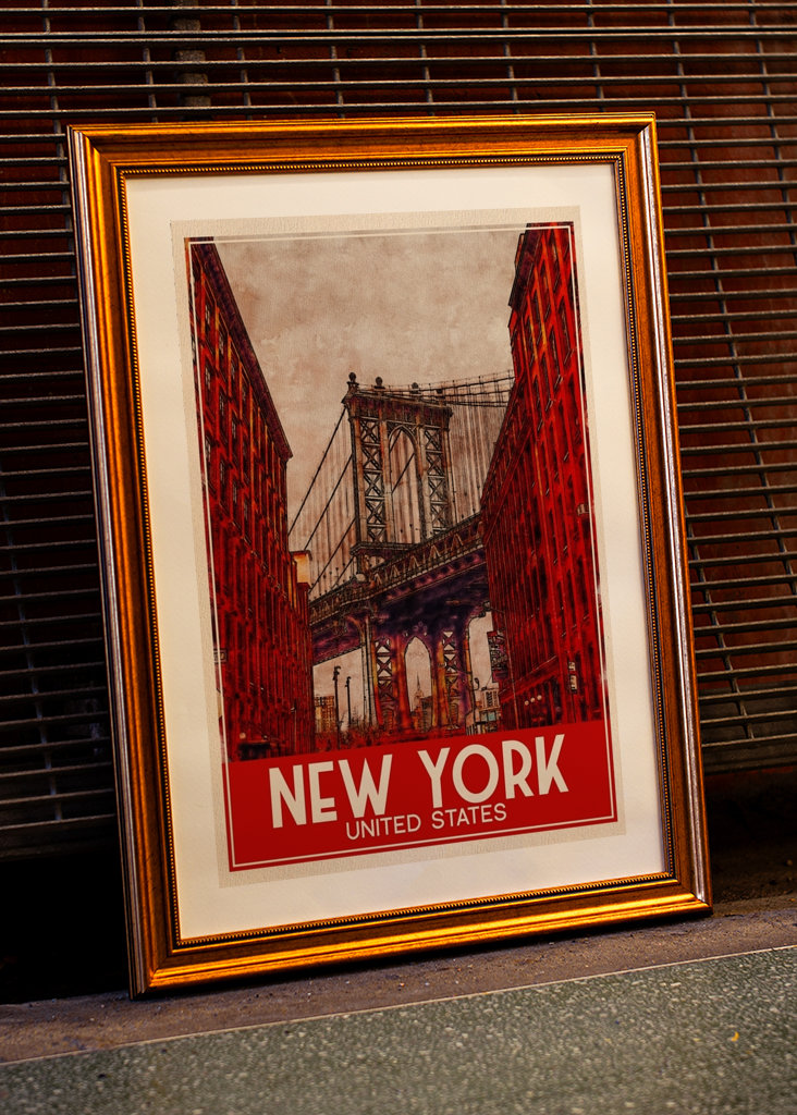 New York USA Travel Art