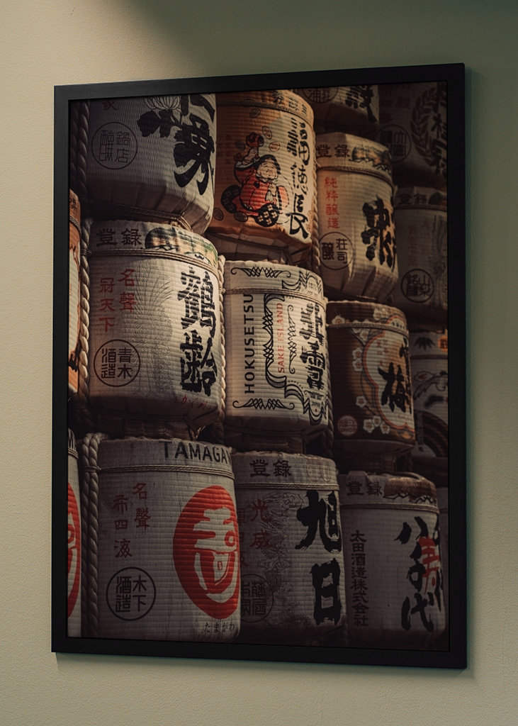 Barili di sake giapponesi