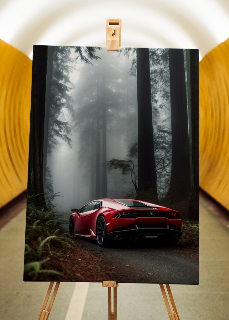 Lamborghini im wald auto