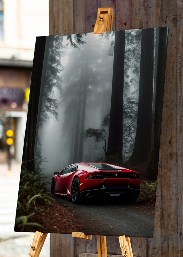 Lamborghini im wald auto