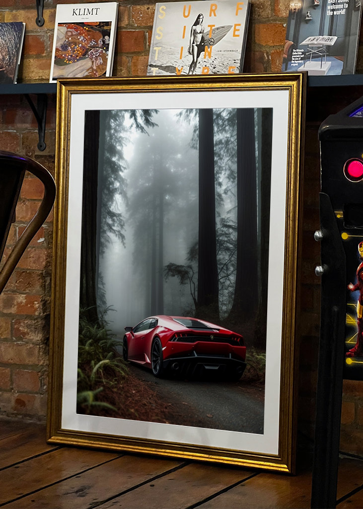 Lamborghini im wald auto