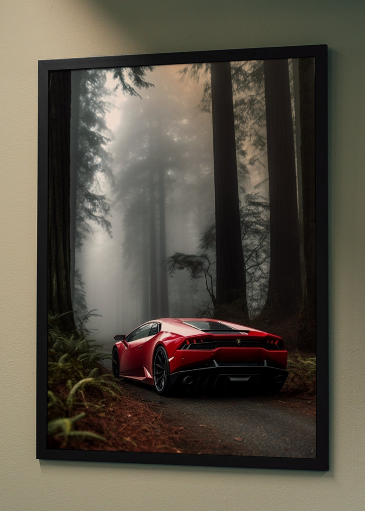 Lamborghini im wald auto