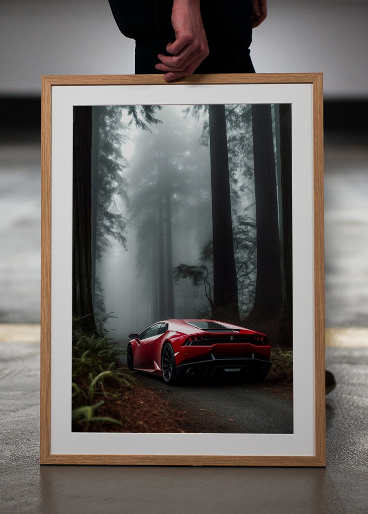 Lamborghini im wald auto