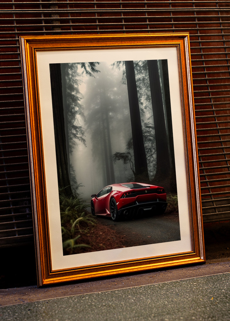 Lamborghini im wald auto