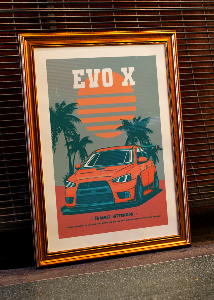 evo x Jdm car 