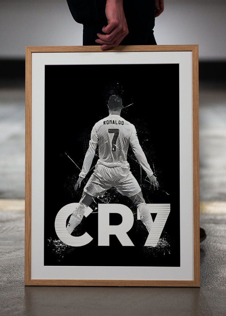 Ronaldo CR7 Football Poster