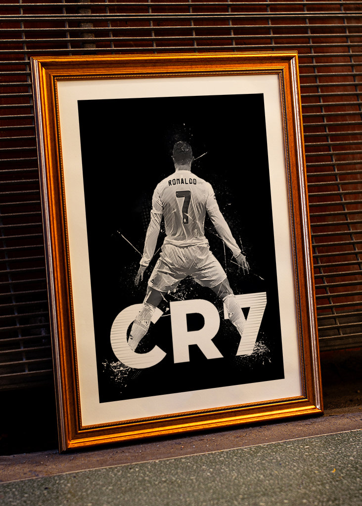 Ronaldo CR7 Football Poster