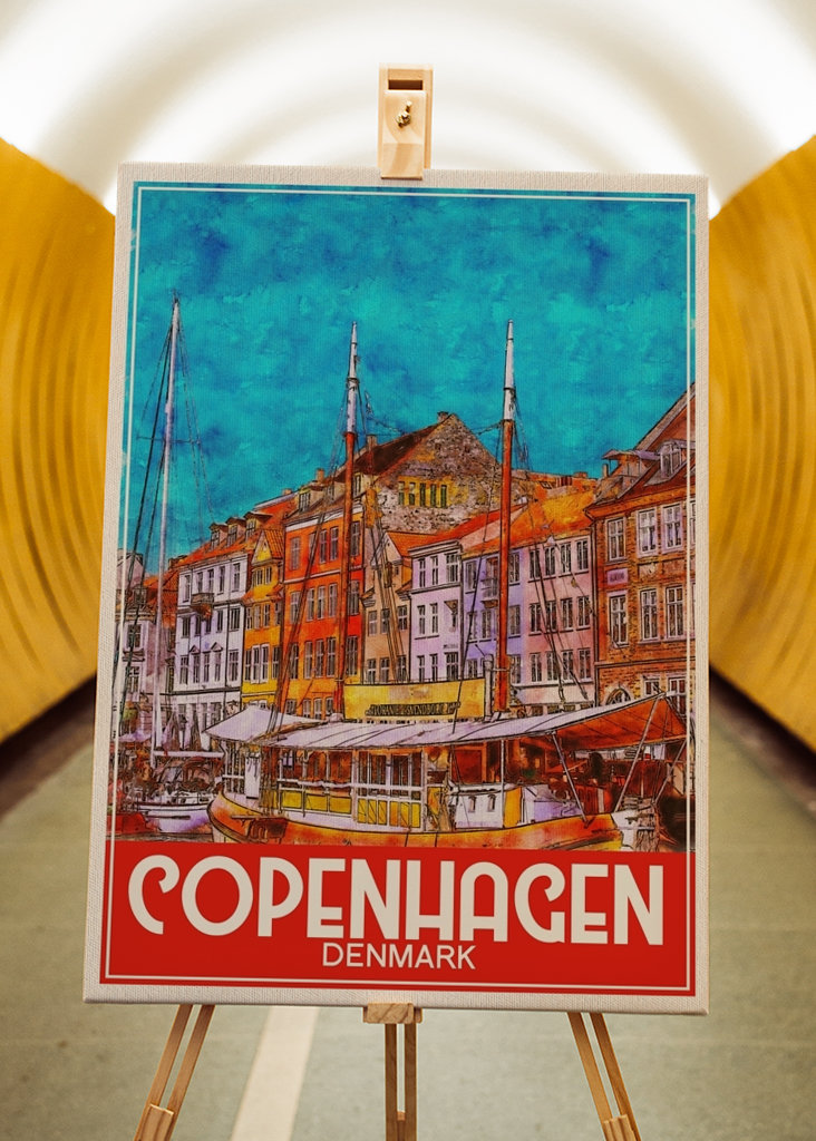 Copenhagen Denmark Travel Art