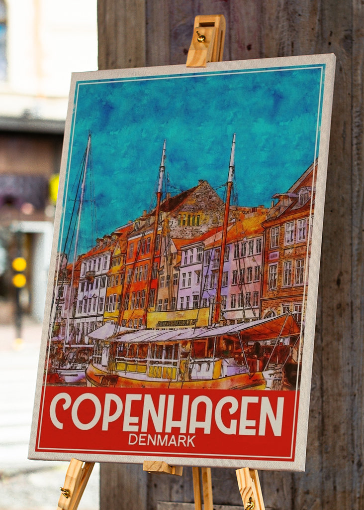 Copenhagen Denmark Travel Art