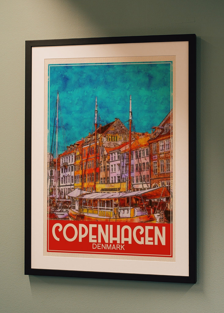 Copenhagen Denmark Travel Art