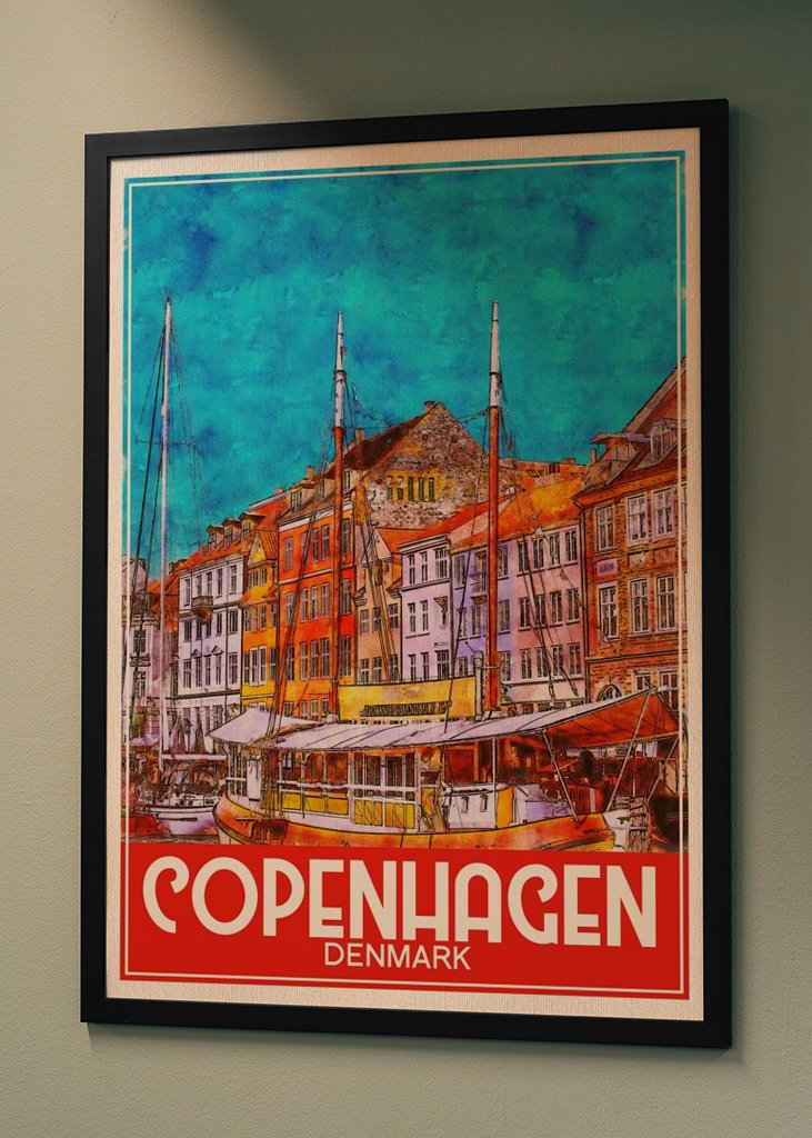 Copenhagen Denmark Travel Art