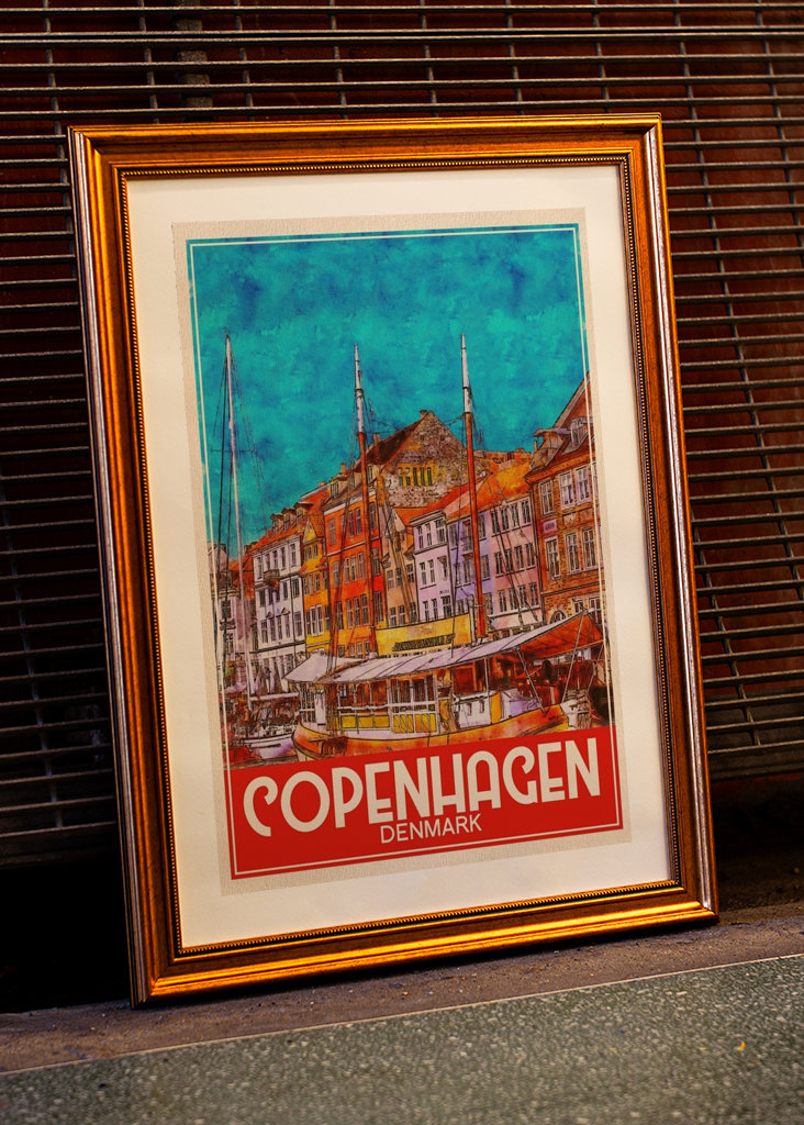 Copenhagen Denmark Travel Art