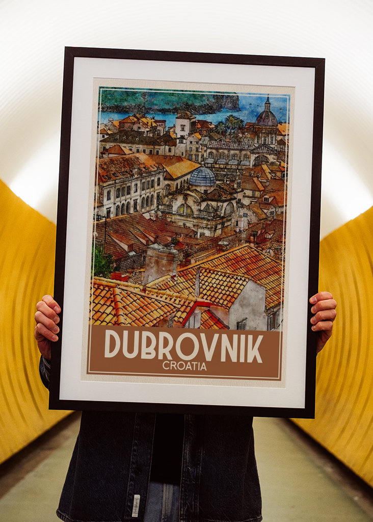 Dubrovnik Croatia Travel Art