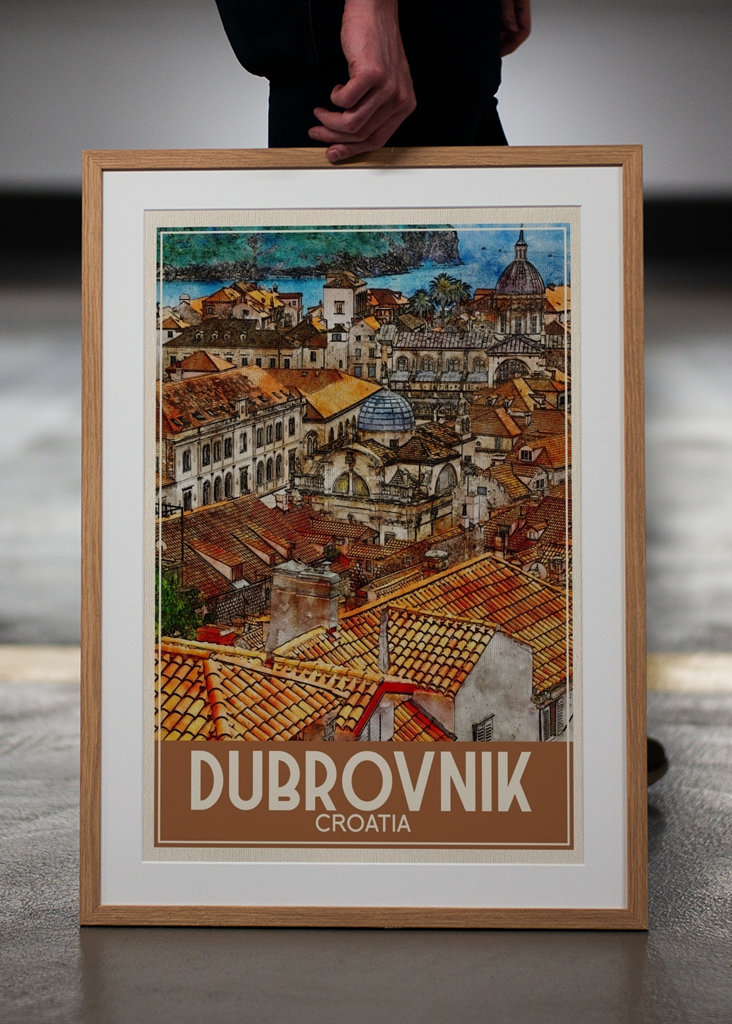 Dubrovnik Croatia Travel Art