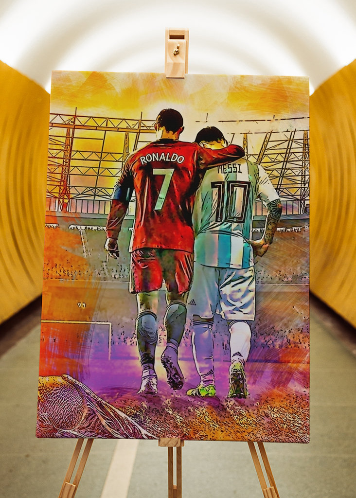 Messi und Ronaldo Poster