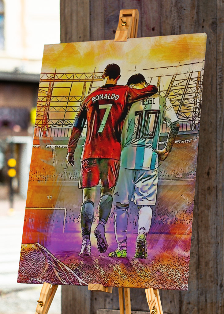 Messi und Ronaldo Poster