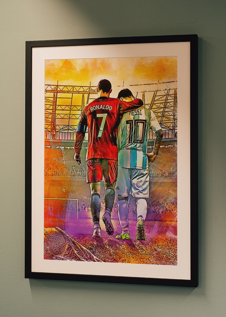 Messi und Ronaldo Poster