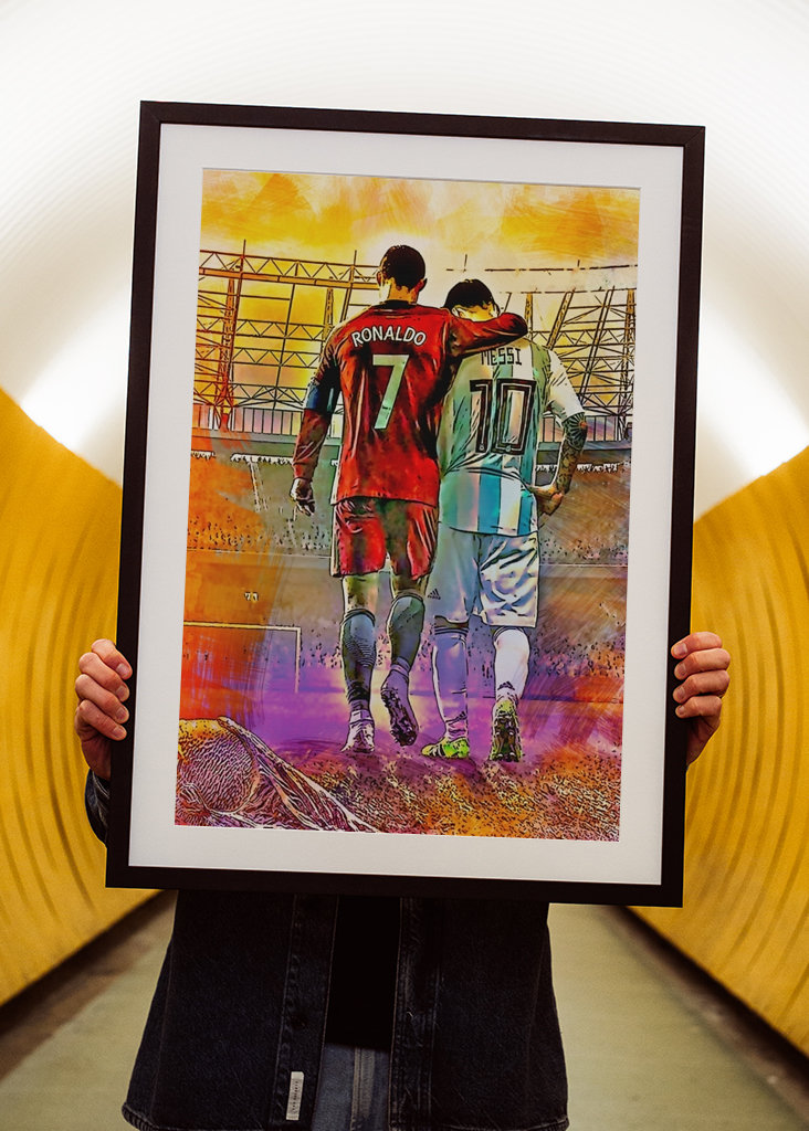 Messi und Ronaldo Poster