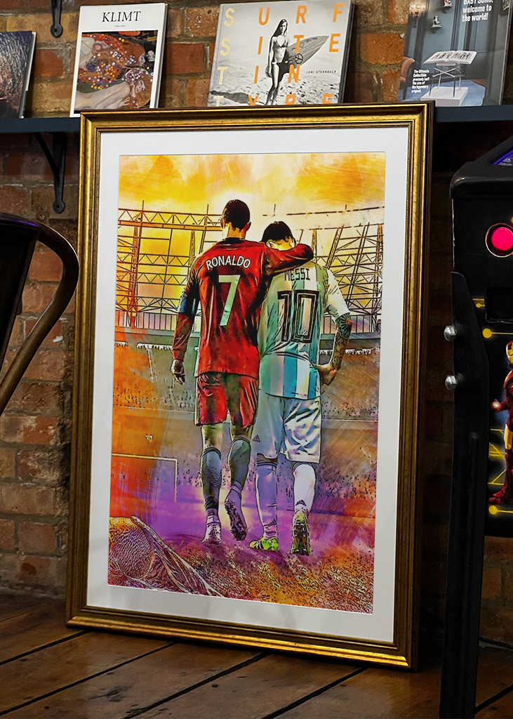 Messi und Ronaldo Poster