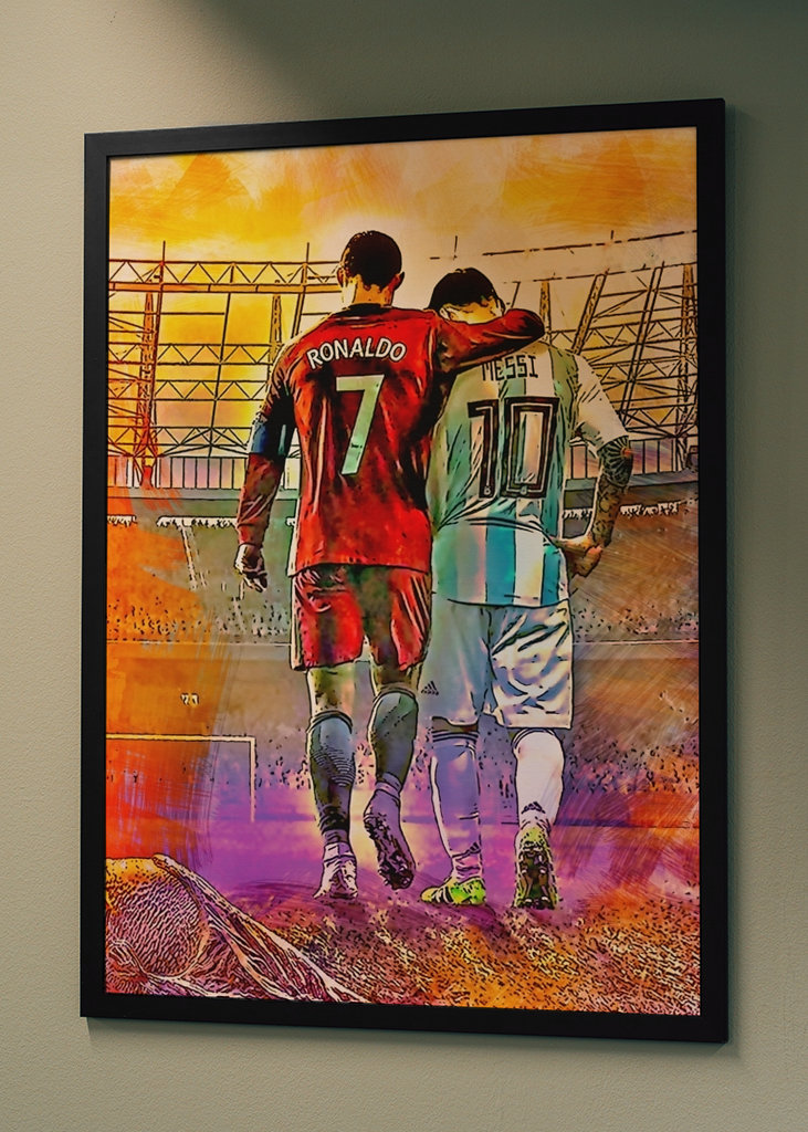 Messi und Ronaldo Poster