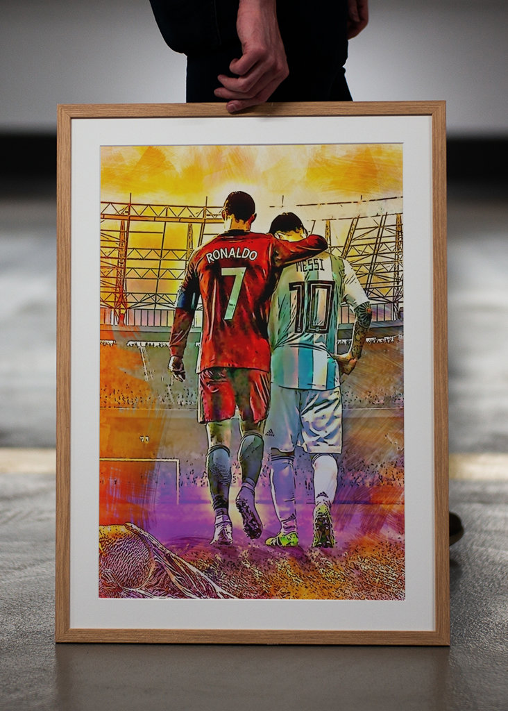 Messi und Ronaldo Poster