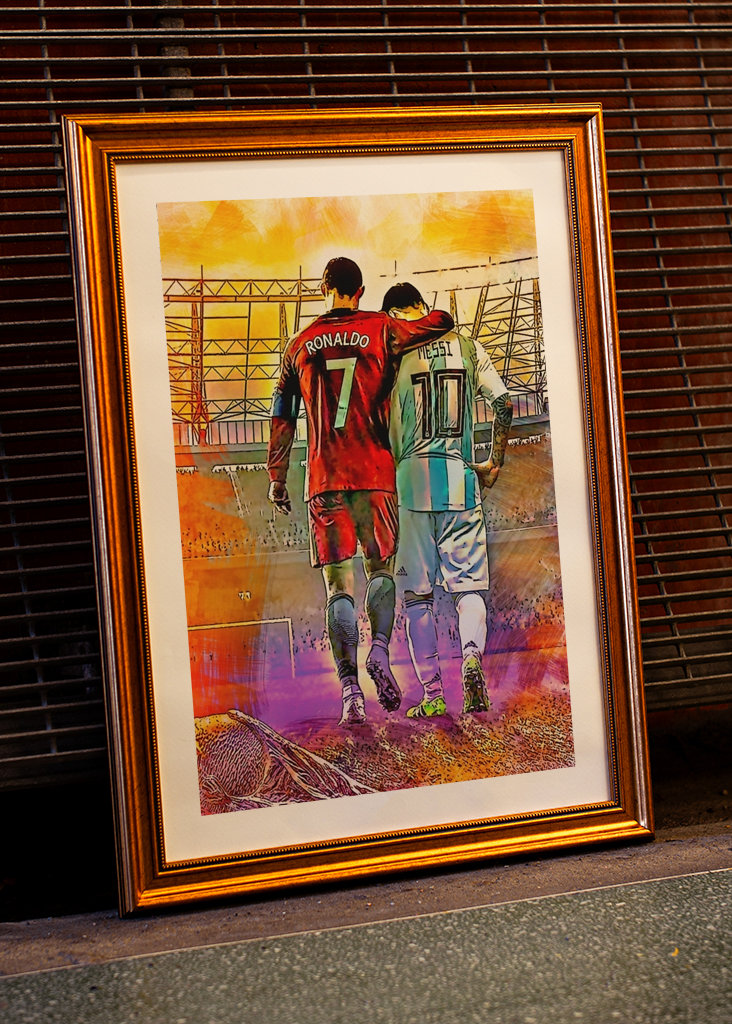 Messi und Ronaldo Poster