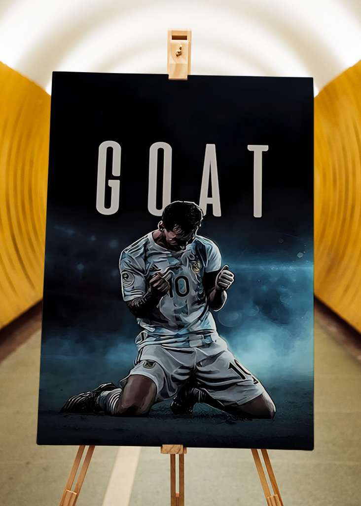 Lionel Messi GOAT Poster