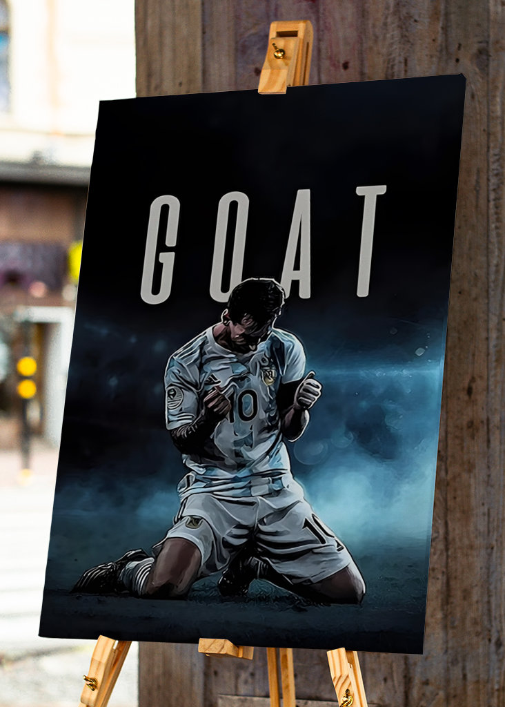 Lionel Messi GOAT Poster