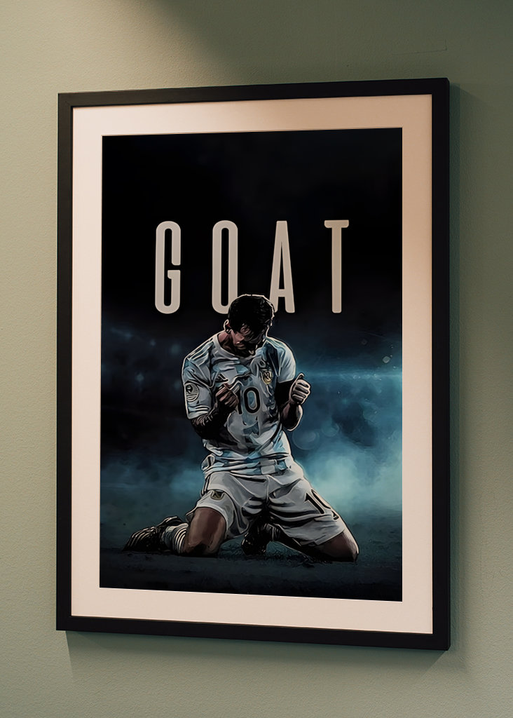 Lionel Messi GOAT Poster