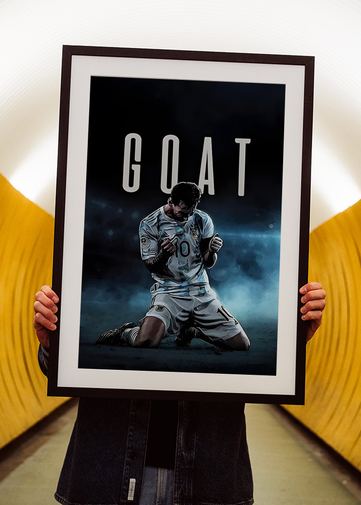 Lionel Messi GOAT Poster
