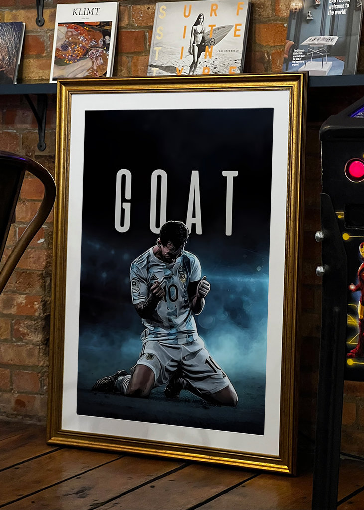 Lionel Messi GOAT Poster